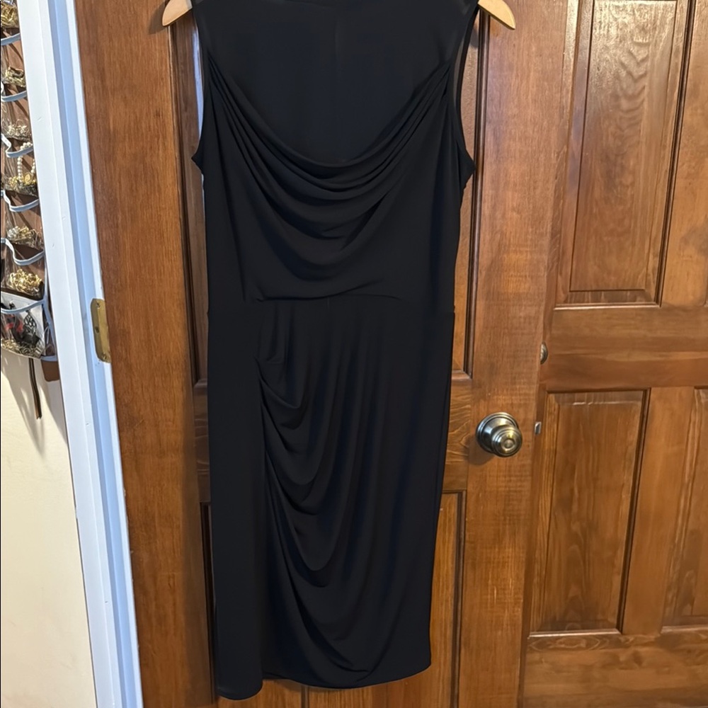 Max & Cleo Black Ruched Sheath Dress